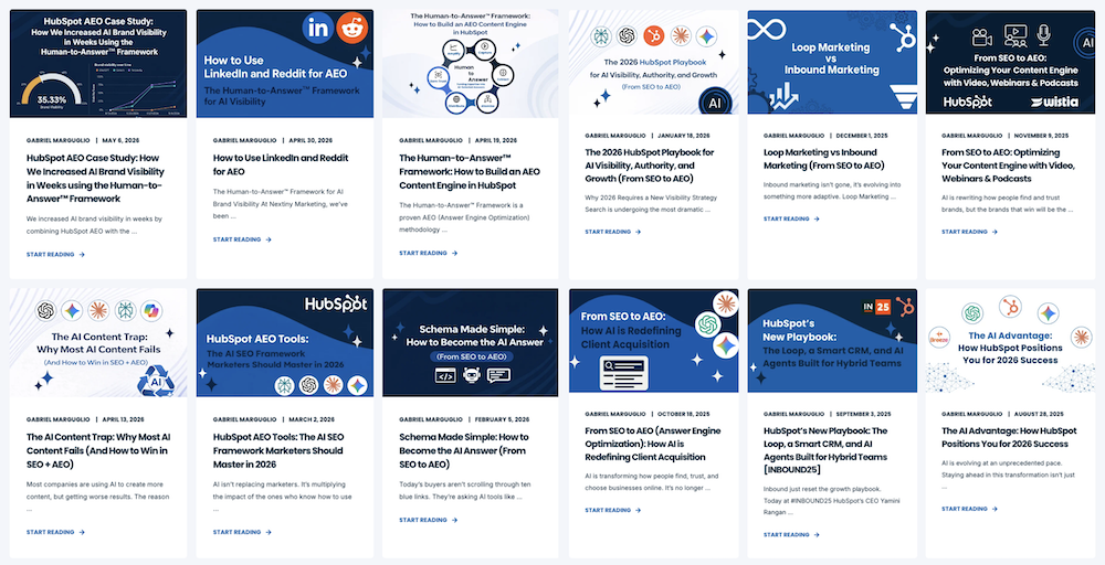 10 pillar AEO blogs - Nextiny Marketing