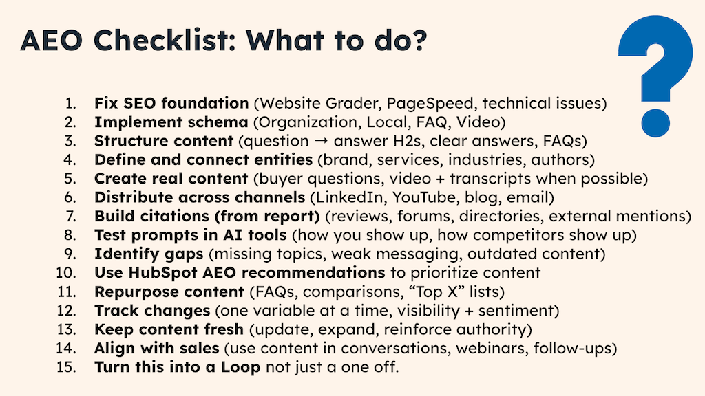 AEO Checklist