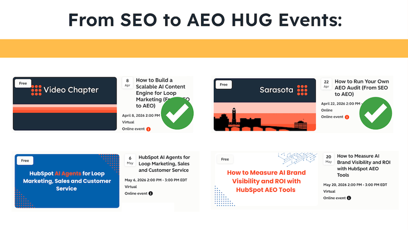 AEO webinars Nextiny HubSpot