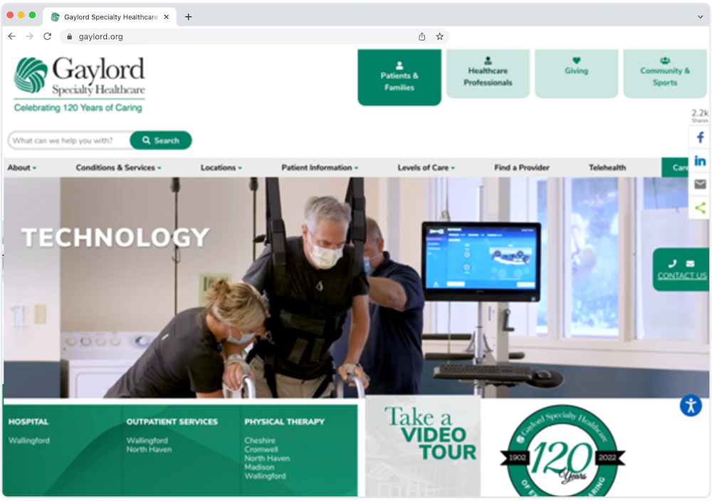 Gaylord Specialty Healthcare (GHS) - Old Website