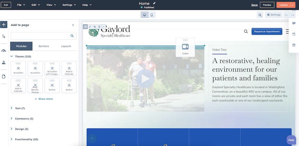 Gaylord Specialty Healthcare - HubSpot Conttent Hub