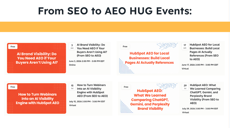 From SEO to AEO HUG Events