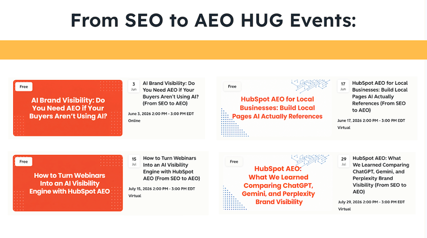 From SEO to AEO HUG Events