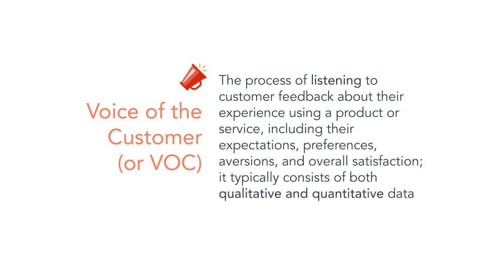 Voice of the customer optimization definition