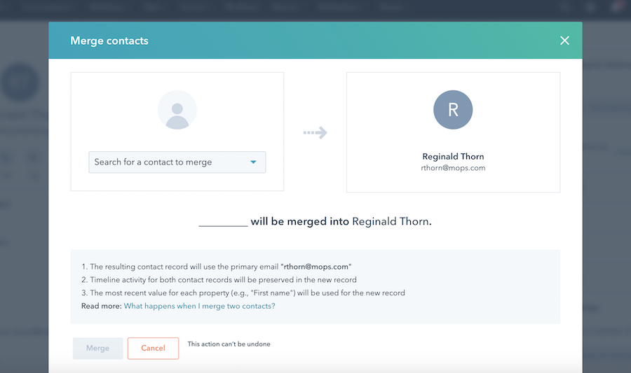 merge duplicates from hubspot