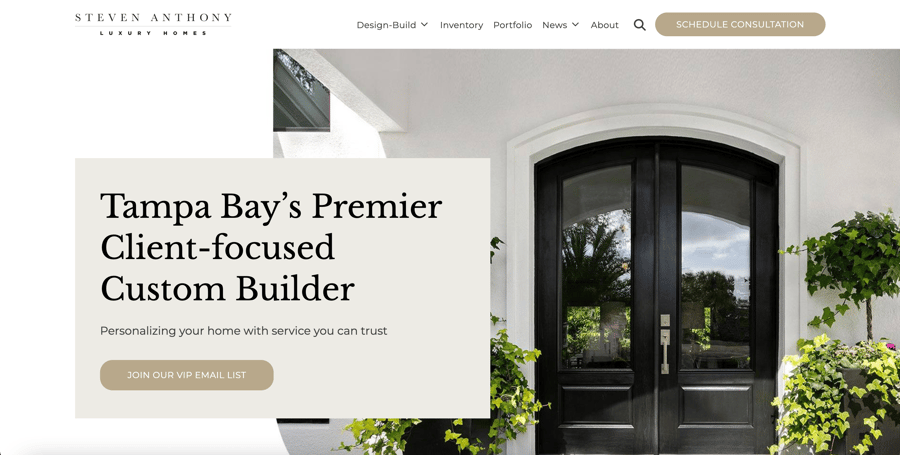 Luxury home builder hubspot cms websiet