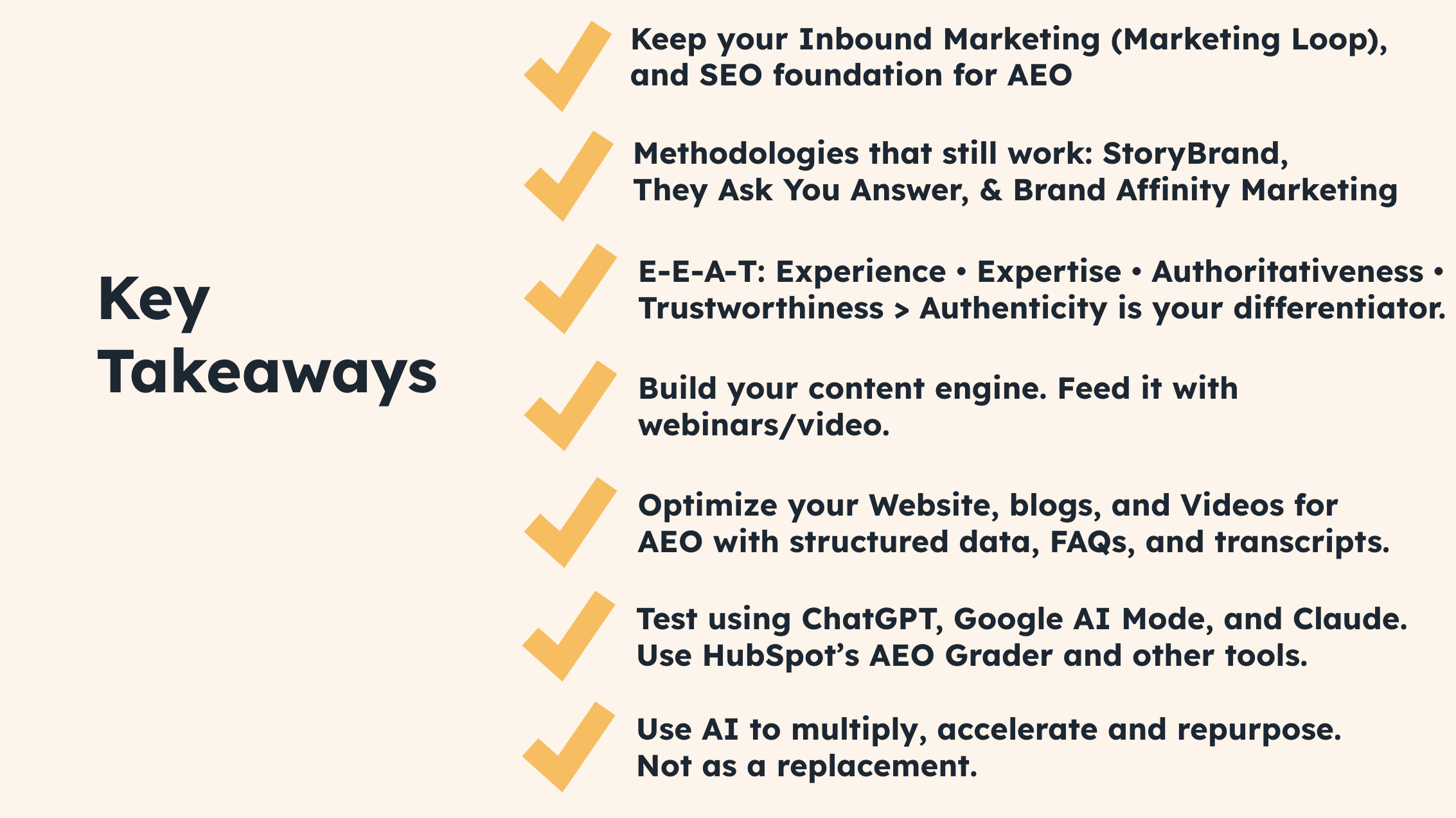 Final Takeaways for HubSpot Marketers Preparing for AEO in 2026