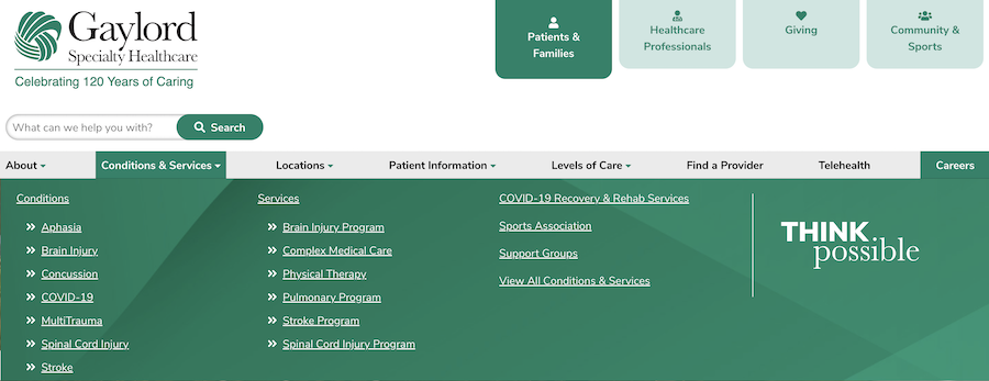 Gaylord Specialty Healthcare SiteStructure