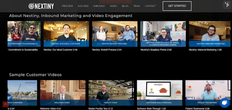 nextiny video gallery from channels by wistia