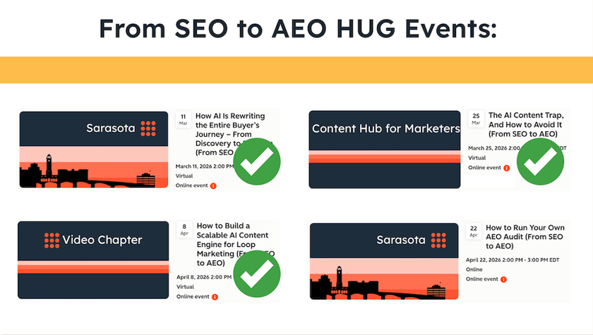 aeo webinars hubspot