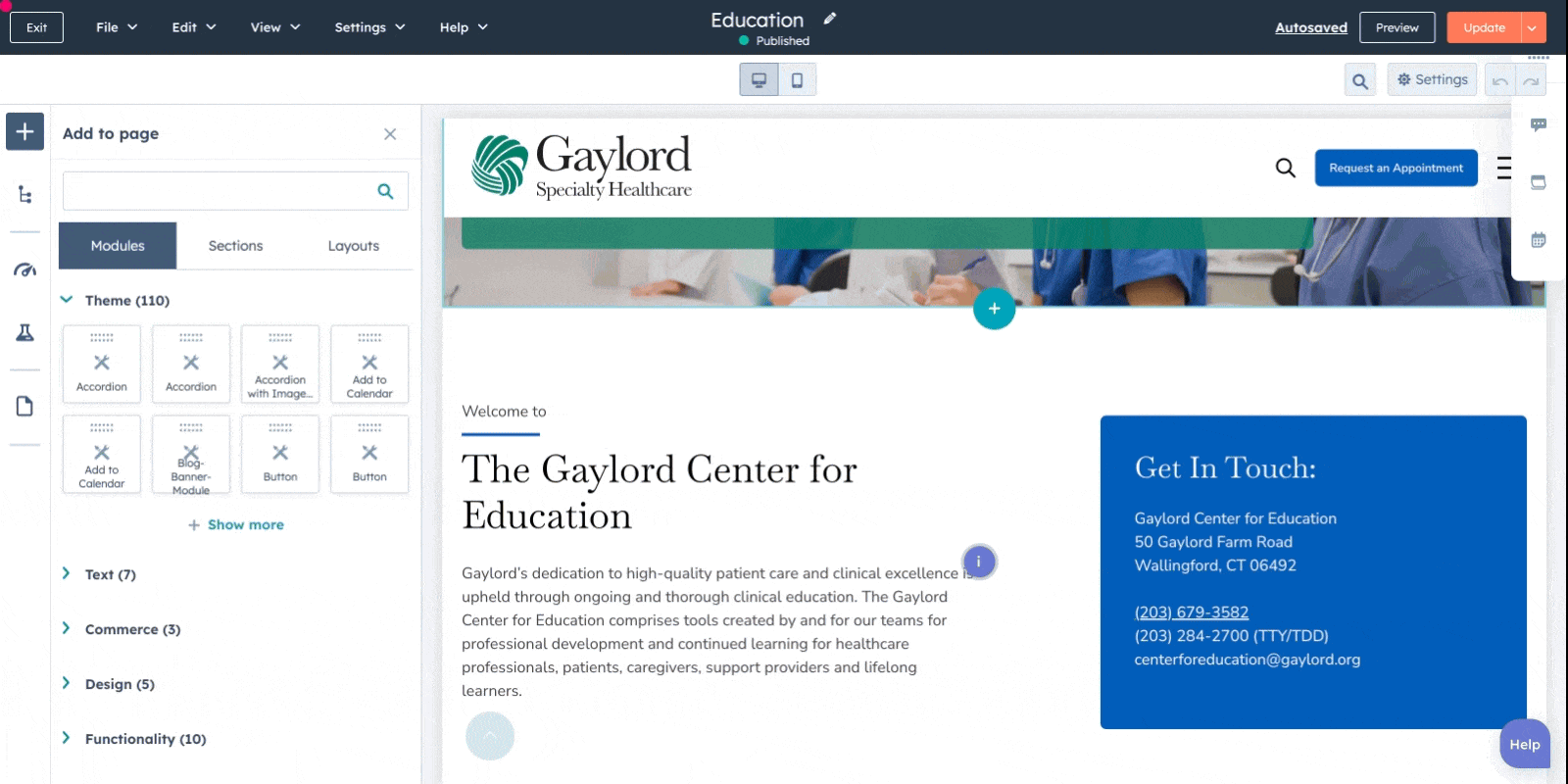 Gaylord website changes