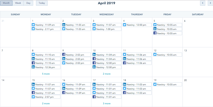 automated social media calendar